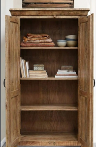 Sculpture sur bois de manguier polonais naturel Almirah 100% bois de manguier massif fait à la main produit en vrac armoire de stockage meubles Almirah armoire - Product Image 3