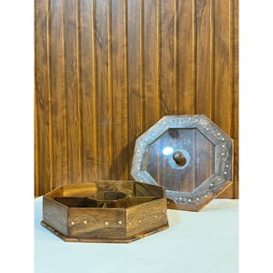 Sheesham Wood Rectangular Mirror <b>Frame</b> with Brass Inlays | Handcrafted <b>Wall</b> Mount Photo <b>Frame</b> Wholesale - Product Image 1