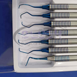 Juego de Curetas Gracey de 7 Piezas de Alta Calidad, Acero Inoxidable, Instrumentos Quirúrgicos Manuales para Cirugía General y Dental, con Certificación CE, por Blush Surgical - Product Image 6