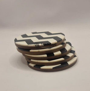 Posavasos Decorativo Hecho a Mano con Incrustaciones de Hueso, Diseño Cuadrado de Primera Calidad para Uso en el Hogar y Restaurantes, Colores Personalizados Disponibles - Tradebyd - Product Image 2