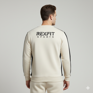 Fleece Crewneck Men's Winter Sweatshirt 100% Cotton Long Sleeve Thermal Breathable Customizable High Quality Custom Made - Product Image 2