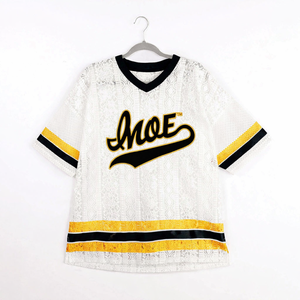 Maillots de football américain personnalisés de haute qualité pour femmes, t-shirts streetwear pour hommes et femmes avec col en V, OEM, marque privée, vente en gros, États-Unis - Product Image 6