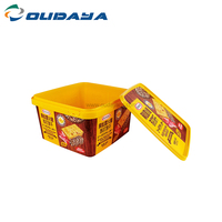 3Litre 3000ml IML Printing LOGO Customization Injection Container PP Plastic Cookie Candy Biscuit Box avec couvercle