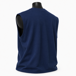 Nouveau style de débardeur pour homme, 100% coton, respirant, séchage rapide, tricoté, col rond, débardeurs décontractés - Product Image 2
