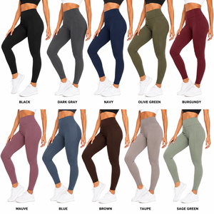Leggings de yoga personnalisés pour femmes, taille haute, sans coutures, en Spandex/Polyester, longueur intégrale, écologiques, respirants et à séchage rapide - Product Image 2