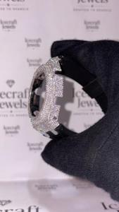 Full Pave Moissanite <b>Watch</b> <b>Case</b> Diamond Style Iced Out Luxury Custom <b>Watch</b> Housing With High Shine Finish For Fashion <b>Watch</b> - Product Image 2