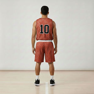 เสื้อบาสเก็ตบอลแบบมีหมายเลขและโลโก้สไตล์อเมริกัน ผ้าโพลีเอสเตอร์ 100% ระบายอากาศได้ดี แห้งเร็ว ขายดี - Product Image 3