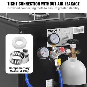 Regolatore di Pressione CO2 per Impieghi Gravosi con Doppio Manometro 0-60PSI per Sistema di Spillatura Birra e Valvola di Non Ritorno - Product Image 4