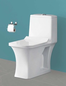 WC monobloc avec dimensions 745x340x670 mm, siphon en S 225 mm et système de chasse d'eau de qualité supérieure - Product Image 2