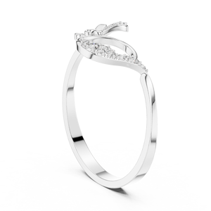 Anillos de oro macizo de 14k para mujer con diseño minimalista de diamantes de corte redondo en forma de cruz, ideales para regalo, compromiso, aniversario, boda. - Product Image 6