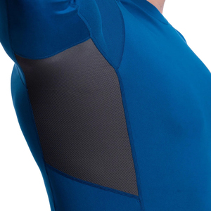 Men's <b>Blue</b> Long Sleeve Compression T-Shirt O-Neck Quick Dry Slim Fit Gym Fitness Sports <b>Base</b> <b>Layer</b> Polyester/Nylon Eco-Friendly - Product Image 5