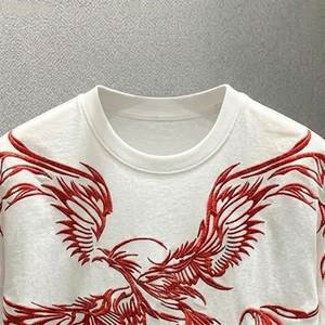 Nouveau T-shirt décontracté pour homme à manches courtes, personnalisé avec logo, blanc, 100 % coton et polyester, respirant, style streetwear estival - Product Image 2