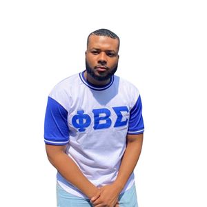 Maillot de baseball blanc Phi Beta Sigma pour hommes – Coupe confortable, qualité supérieure, vêtements de fraternité grecque, tenue athlétique décontractée - Product Image 1