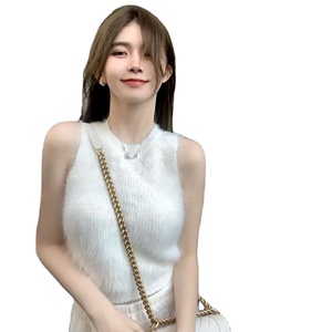 เสื้อสเวตเตอร์ผ้าขนโมแฮร์แขนยาวแบบสวมหัวแขนยาวเปิดไหล่สำหรับผู้หญิง - Product Image 2