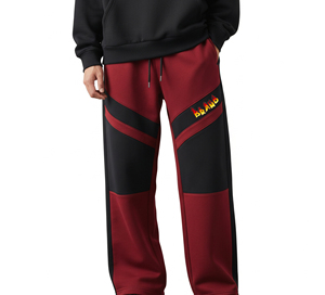 Pantalon de jogging pour homme, style nouveau, personnalisé, en toile épaisse, décontracté, respirant, écologique, ample, avec logo imprimé DTF personnalisé - Product Image 1
