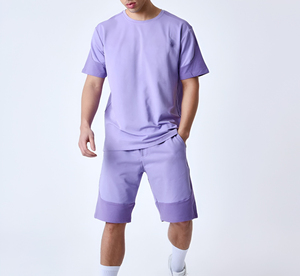 Nouveaux ensembles de shorts de sport pour hommes personnalisés, 100% coton, respirants, légers, pour l'été, tenue décontractée pour le jogging - Product Image 1