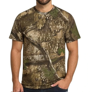 เสื้อยืดล่าสัตว์ผู้ชายแบบเรียบ ขายดี รุ่นใหม่ คุณภาพดีเยี่ยม ผ้าฝ้าย ย้อมสีแบบแอซิดวอช สำหรับผู้ชาย - Product Image 1