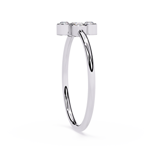 Bague en or plaqué avec diamants synthétiques de laboratoire certifiés IGI, taille brillant ronde, bijoux de fiançailles classiques de luxe pour femmes - Product Image 3