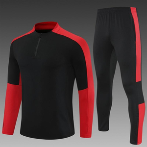 Conjunto Deportivo de Color en Contraste, Chaqueta con Cierre y Pantalones Deportivos, Ropa Deportiva Transpirable para Entrenamiento - Product Image 1