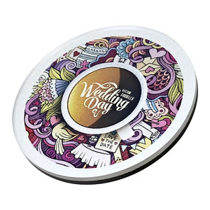 Acrylique Rose Aimant Rond Autocollant Forme Élégante Magnétique Réfrigérateur Accessoire 47mm 4mm Épaisseur pour Mariages et Jours Spéciaux - Product Image 3