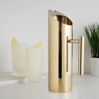 Carafe élégante finition miroir doré de qualité supérieure, idéale pour servir de la bière et une présentation de table moderne, fabriquée à la main en Inde