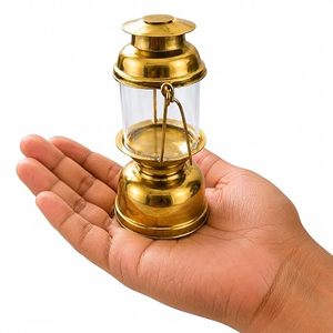 Vintage Brass Lantern <b>Lamp</b> Showpiece for Home Decor Antique Decorative <b>Table</b> Lantern Rustic Hanging Lantern Gift - Product Image 3
