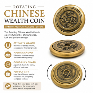 Monedas Chinas Giratorias de la Fortuna - Moneda de Metal Pulido Feng Shui para la Buena Suerte y Energía Positiva, Decoración para el Año Nuevo Chino y Festividades - Product Image 4