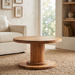 โต๊ะกาแฟไม้สักทรงกลม Rhodes Table เฟอร์นิเจอร์ลานบ้านทำมือระดับพรีเมียม ชุดที่นั่งในสวน สไตล์รีสอร์ท ความสง่างามแบบทรอปิคอล - Product Image 2