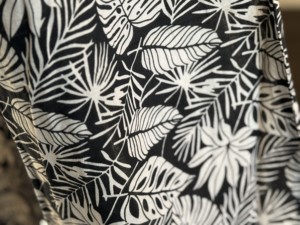 Black White Floral Print Midi <b>Dress</b> V Neck Long Sleeve Fit and Flare Casual Party <b>Dress</b> - Product Image 4