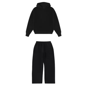 Tracksuits Manufacturer Custom OVERSIZED BOXY Tracksuit For Men Pullover <b>Hoodie</b> and Sweatpants Cotton Fleece Baggy Tracksuits - Product Image 3