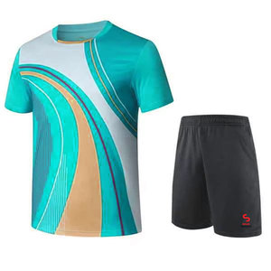 Conjunto de Uniforme de Tenis con Impresión Digital Personalizada, Camisetas de Bádminton Unisex de Manga Corta, 100% Poliéster Transpirable - Product Image 6