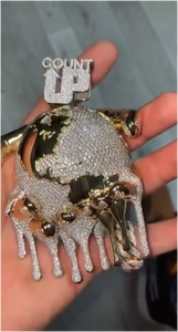 Colgantes de Moissanita Hechos a Medida, Collar con Diamantes y Cadenas para Hombre, Plata de Ley 925, Colgante con Logotipo Hip Hop - Product Image 4