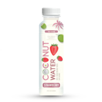 Vente en gros de 500ml d'eau de coco fraîche biologique emballée en bouteille avec fruit de la passion