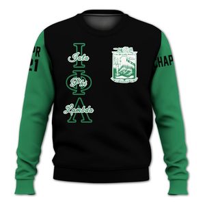Sudadera Universitaria Personalizada Iota Phi Lambda, Negra y Verde Esmeralda, con el Escudo de la Hermandad Griega, Desde 1929, para Mujer - Product Image 5