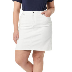 Factory Custom-Made Women's Long Denim Skirt Youth Fashion Style Breathable Casual Print Embroidery Logo Waist All Seasons - Product Image 4