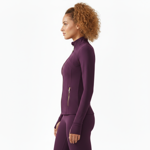 Slim Fit Yoga Stretchy Workout Running Cropped Yoga <b>Jacket</b> for <b>Women</b> Slim Fit and Stretchy Design for Gym and Running top - Product Image 3