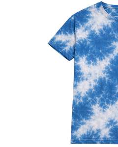 Manufacturer Blue <b>Tie</b> Dye T Shirt <b>Men</b> 100% Cotton Crew Neck Short Sleeve Vintage Wash Casual Streetwear OEM Wholesale Tee - Product Image 3