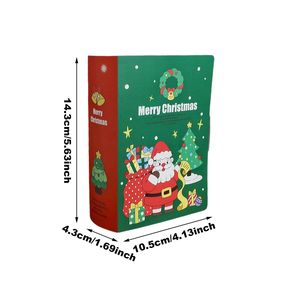 10 pz a forma di libro cartone animato scatola di caramelle scatole di natale per festa di compleanno per festa di nozze per Babbo Natale prodotti natalizi da forno - Product Image 3