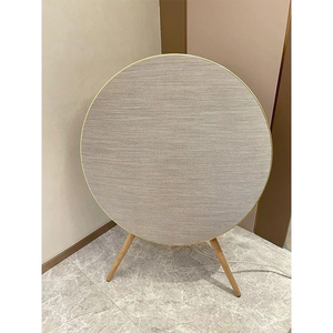 Enceinte de cinéma maison sur pied, enceinte Bluetooth sans fil, support rond en bois pour salon - Product Image 4