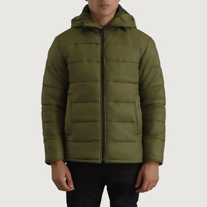 Vestes d'hiver matelassées personnalisées pour hommes, imperméables et écologiques, avec logo sur le devant, haute qualité, vente en gros - Product Image 2