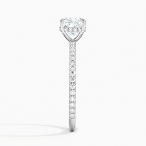 Anillo BOJ 0126 con Corte Cojín, Plata 925, Anillo Solitario de Lujo con Engaste de Puntas, Diamante de 2ct, Color D, VVS1, Moissanita, Certificado GRA - Product Image 3