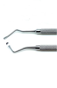 Cureta dental Lucas de doble punta con mango hueco, instrumento quirúrgico dental de acero inoxidable reutilizable, aprobado por ISO - Product Image 3