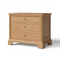 Table de chevet contemporaine en bois massif Ferly, élégante table de nuit en bois, meuble durable pour chambre principale