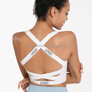 Wholesale Custom Logo Children Seamless Reversible Adjustable Workout Yoga <b>Bra</b> Gym Fitness Sports Crop <b>Open</b> Back Thin Strap - Product Image 3