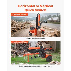 Rajadora de Leña de 30 Toneladas con Retorno Automático, Modo Vertical y Horizontal, Accionada por Fuego, Acoplador de Bola de 2 Pulgadas, Motor de 306 CC, Maquinaria Forestal para Troncos - Product Image 3