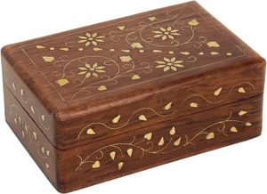 Boîtes à bijoux en bois faites à la main, universelles, pour femmes, avec des motifs complexes sculptés à la main, capacité personnalisée, modèle Uttar Pradesh - Product Image 2