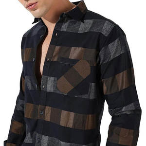 Camisetas de algodón estilo polo ajustadas para hombre, franela de manga larga con cuello de botón multicolor, nuevo diseño, patrón de impresión para - Product Image 2
