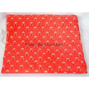 ผ้าฝ้ายแท้ 100% พิมพ์ลายบล็อก เป็นมิตรกับสิ่งแวดล้อม ระบายอากาศได้ดี แห้งเร็ว น้ำหนักเบา ผ้าทอลายไขว้ จากรัฐราชสถาน สำหรับเสื้อผ้าสตรีและเด็กผู้หญิง - Product Image 3