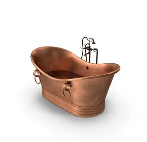Bañera Ovalada de Cobre Puro, Bañera de Metal Hecha a Mano sin Tapa para Casa o Villa - Product Image 4