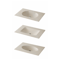 Lavabo rectangulaire en marbre à poser sur comptoir, meuble de salle de bain en bois, design moderne, finition plaquée or, égouttoir facile à nettoyer